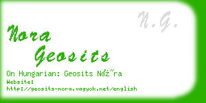 nora geosits business card